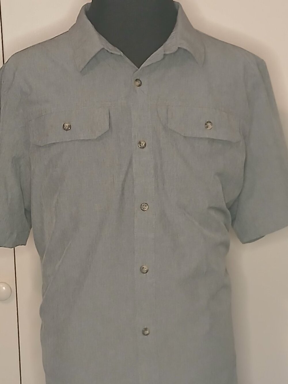 Gerry Men's Hombre XXL Gray Button Up Short Sleeve Shirt (1040C4)